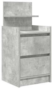 Betonszürke éjjeliszekrény 2 fiókkal 38x34x80 cm