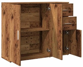 antik fa színű szerelt fa tálalószekrény 91 x 29,5 x 75 cm