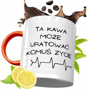 Narancssárga Bögre Ápolónőnek Ajándékba, fényképes nyomattal