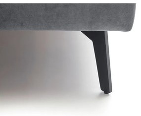 Antracitszürke kárpitozott ágyneműtartós franciaágy ágyráccsal 180x200 cm Lizzano – Meise Möbel