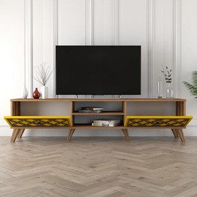 TV szekrény Class - Walnut, Yellow