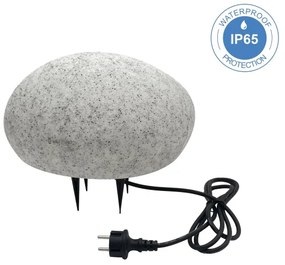 Kültéri dekoratív lámpatest LUMISTONE 1xE27/15W/230V IP65 átm. 31,8 cm