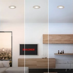 Briloner 7605032-SZETT 3xLED Fürdőszobai beépíthető mennyezeti lámpa 3xLED/4,9W/230V IP44 matt króm