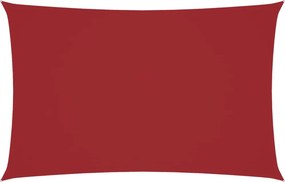 vidaXL piros téglalap alakú oxford-szövet napvitorla 5 x 8 m