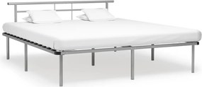 vidaXL szürke fém ágykeret 200 x 200 cm
