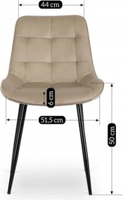 CHRIS szék bézs bársony