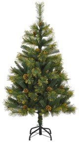 csuklópántos műkarácsonyfa tobozzal 120 cm