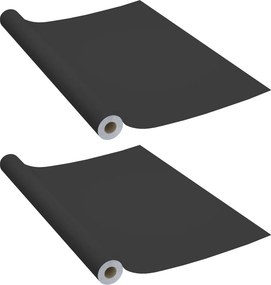 vidaXL 2 db fekete öntapadó PVC ajtófólia 500 x 90 cm