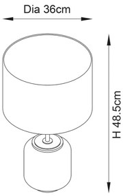 Endon 93067 - ZINNIA asztali lámpa 1xE27/10W/230V kék/arany