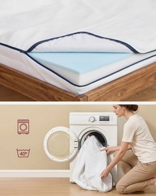 VASAGLE 7-zónás géles memory foam matrac, 90 x 200 x 16 cm, H3