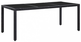 9 részes fekete polyrattan kültéri étkezőgarnitúra