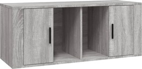 vidaXL szürke sonoma színű szerelt fa TV-szekrény 100 x 35 x 40 cm