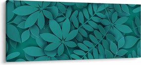 Kép - Türkiz levelek (120x50 cm)