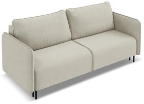 Bézs kinyitható-tárolóhelyes kanapé 226 cm Luana – Makamii