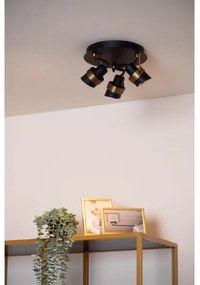 Lucide 34944/13/30 - Spotlámpa TUNDRAN 3xGU10/5W/230V fekete