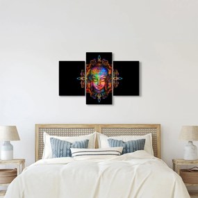 Kép - Buddha mellszobra neon színekben (90x60 cm)