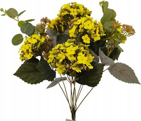 Műfenyő csokor kiegészítőkkel 42 cm sárga