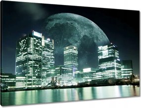 Vászonkép 90x60 Hold a város felett