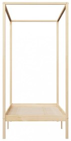 tömör fenyőfa baldachinos ágykeret 100 x 200 cm