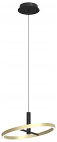 Wofi 6016-104L - BREST LED csillár, dimmelhető, kábelre függesztett, LED/19W/230V, fekete/arany