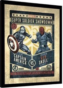 Keretezett Poszter Marvel Comics - Captain America vs Red Skull