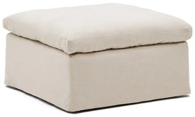 Bézs len lábtartó Zenira – Kave Home