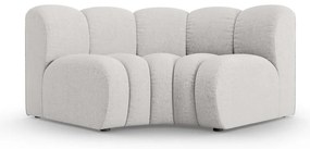 Világosszürke zsenília kanapé modul (variálható sarok) Lupine – Micadoni