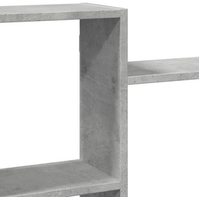 betonszürke szerelt fa fali polc 159 x 18 x 65 cm