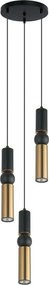 Függeszték Fekete Isidora ITALUX-PND-14290-3-BK-BRO