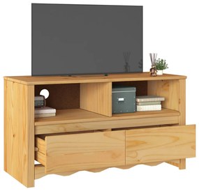 TV Szekrény &quot;&quot;DRAMMEN&quot;&quot; 99x43x55 cm Tömör Fenyő