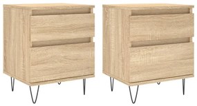 2 db sonoma tölgy éjjeliszekrény 40 x 35 x 50 cm