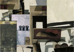 Kép - kubizmus (üvegen) (70x50 cm)