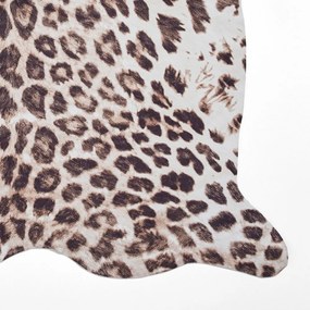 Barna-bézs szőnyeg 130x155 cm Faux Leopard – Think Rugs