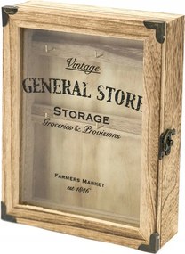 Szekrény Kulcstartó Doboz Barna Falra Akasztható