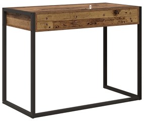 vidaXL Asztal tárolóval Öreg fa 100 x 50 x 75 cm Faanyag