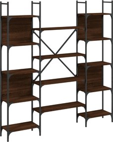 vidaXL barna tölgy színű szerelt fa könyvespolc 155,5 x 24 x 166,5 cm