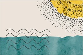 Kép - Absztrakt festmény a strandról N⁰1 (90x60 cm)