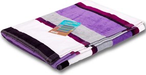 Happy Stripe purple strandtörölköző