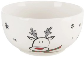 Fehér porcelán bögre és tálka szett karácsonyi mintával 2 db-os 350 ml – Orion