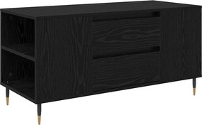 vidaXL Dohányzóasztal fiókkal Fekete tölgy 102 x 44,5 x 50 cm Faanyag