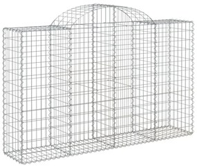 14 db íves horganyzott vas gabion kosár 200x50x120/140 cm