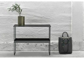Fekete fém konzolasztal 29x78 cm Bull – LIND DNA