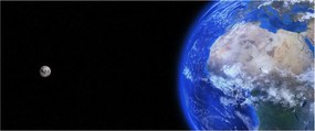 A Hold és a Föld képe (120x50 cm)