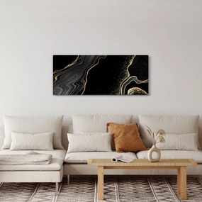 Kép - Fekete és arany márvány (120x50 cm)
