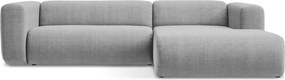 Világosszürke sarokkanapé (jobb oldali-heverő résszel) Ekahi – Makamii