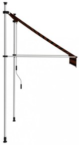 narancssárga és barna kézzel feltekerhető napellenző 150 cm