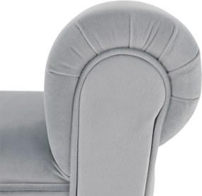 Lóca, Velvet szövet, világosszürke /fekete, BURDA