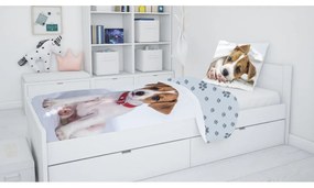 Szürke egyszemélyes pamut gyerek ágyneműhuzat 140x200 cm Dog – Jerry Fabrics