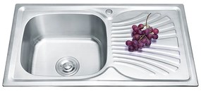 Boli szögletes egy medence + csepegtető rozsdamentes mosogató