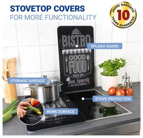 Edzett üveg tűzhely fedőlap szett 2 db-os 30x52 cm Bon Appetit – Wenko